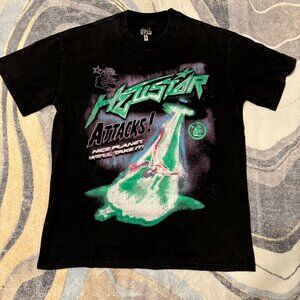 Hellstar Attacks Planet Black T-Shirt Men’s Size Large